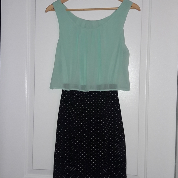 Emerald Sundae | Polka Dot Chiffon Dress - Picture 8 of 8